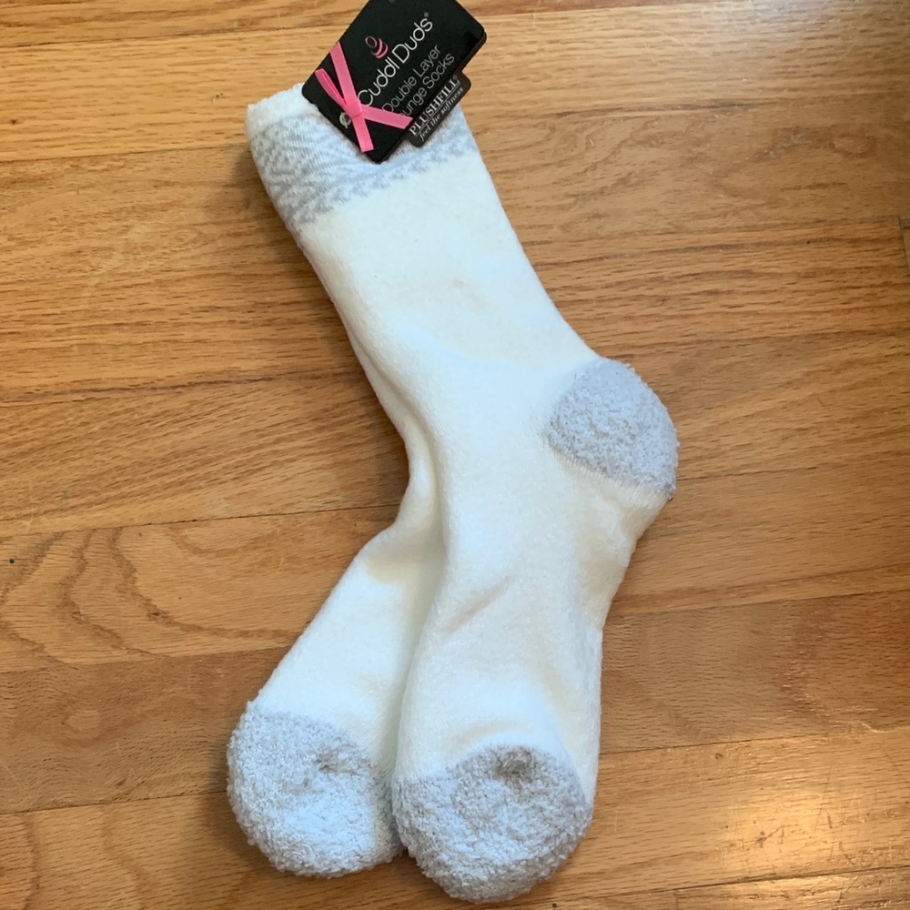 Cuddl Duds double layer lounge socks from Kohls sz4-10 super soft and cozy